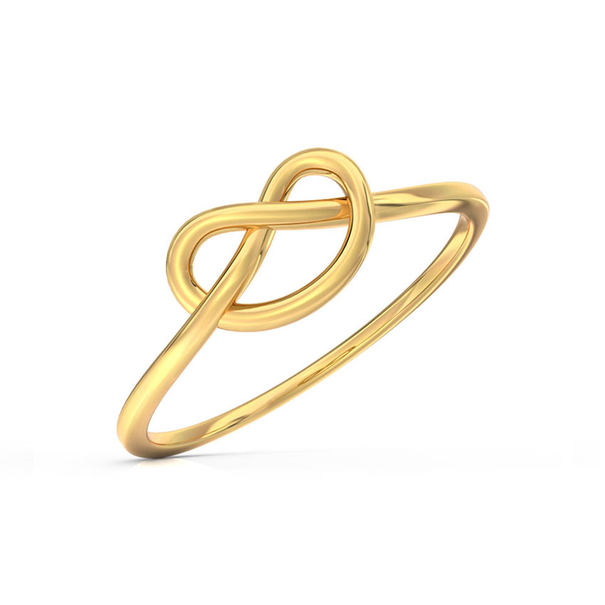 Gold Rings 14 Karat Yellow Gold Knot Gold Ring