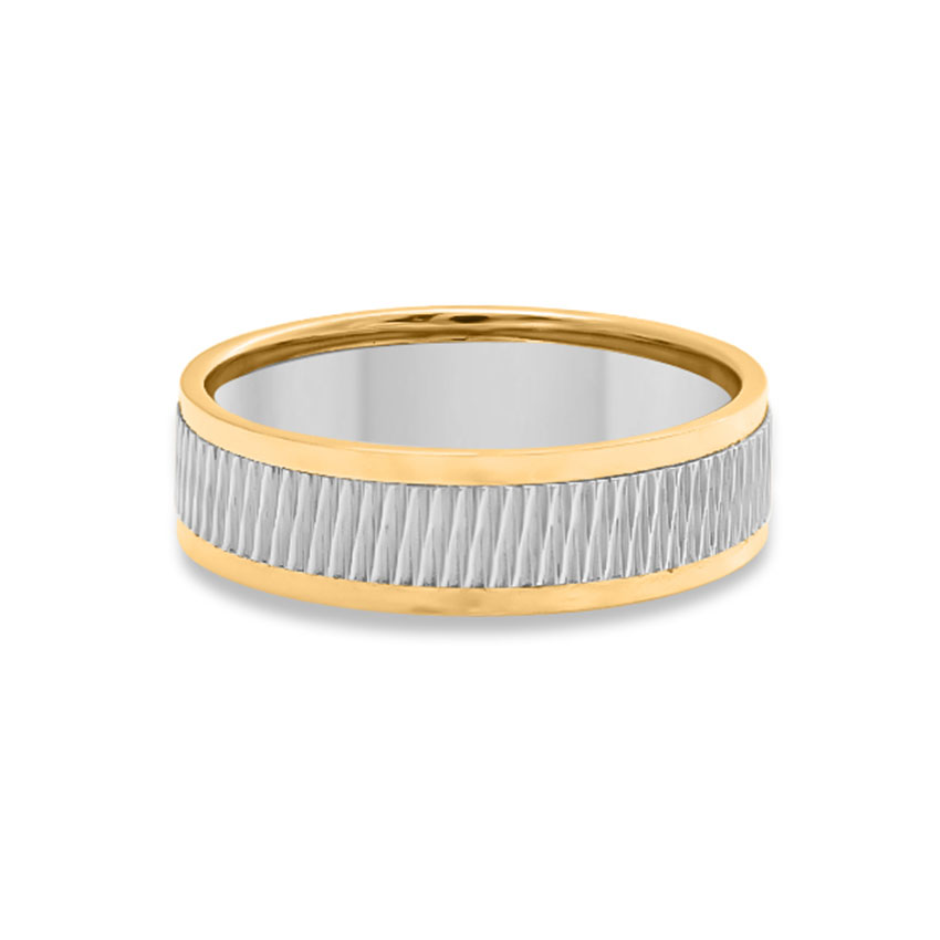 Platinum,Gold Rings Platinum 950, 18 Karat Two Tone Gold Amira Platinum Band