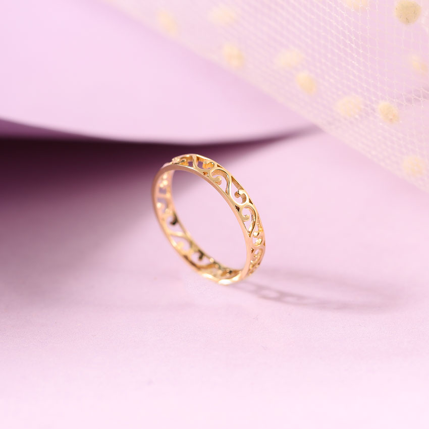 Ornate Cutout Gold Band