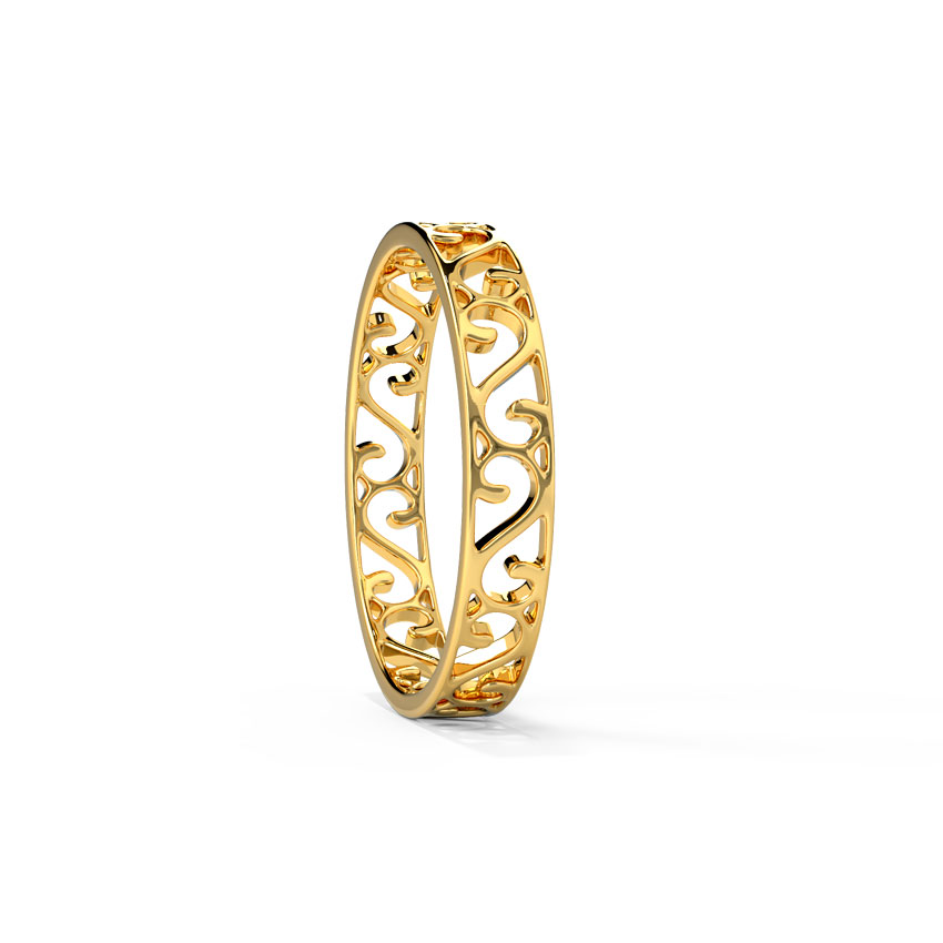 Ornate Cutout Gold Band