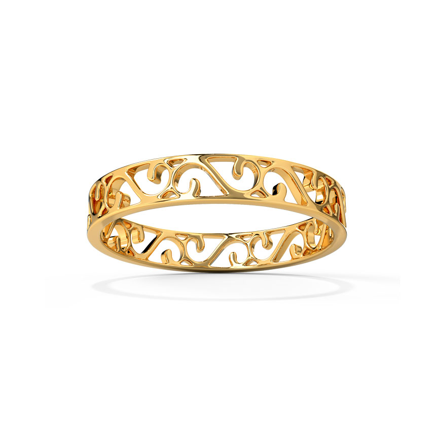Ornate Cutout Gold Band
