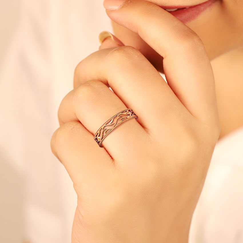 Waves Cutout Gold Band