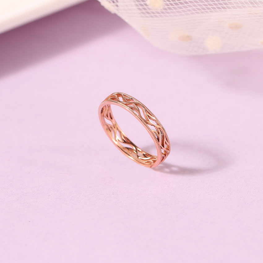 Waves Cutout Gold Band