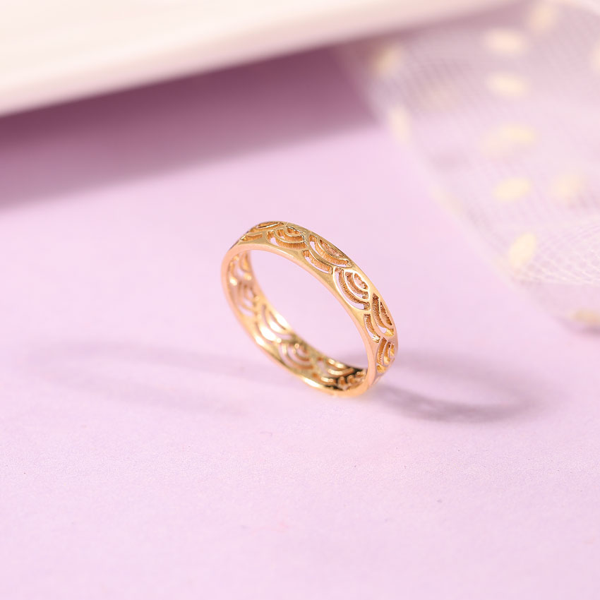 Crescent Cutout Gold Band