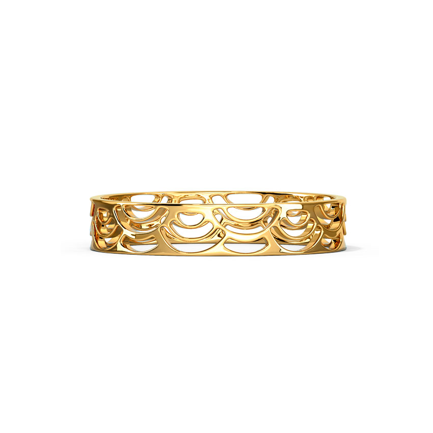 Crescent Cutout Gold Band