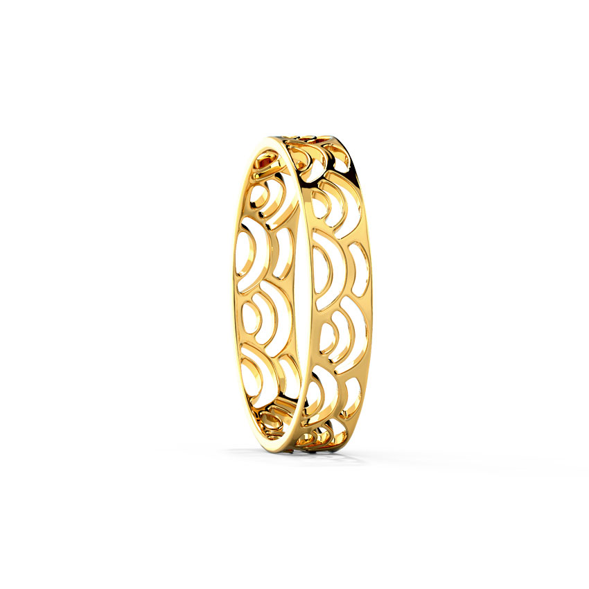 Crescent Cutout Gold Band
