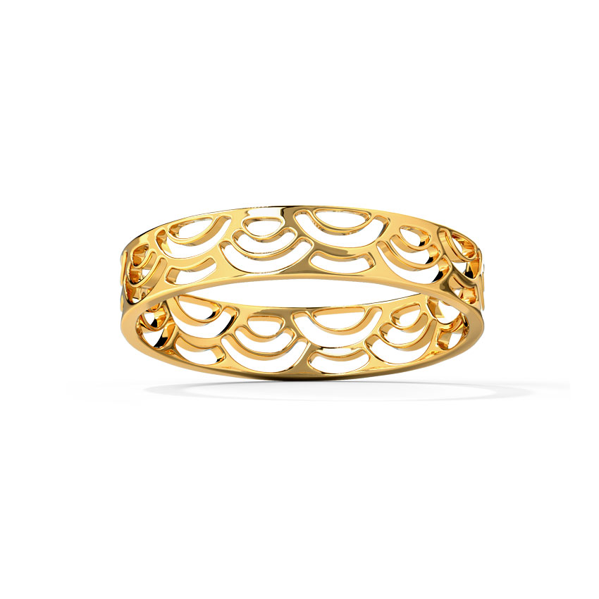 Crescent Cutout Gold Band
