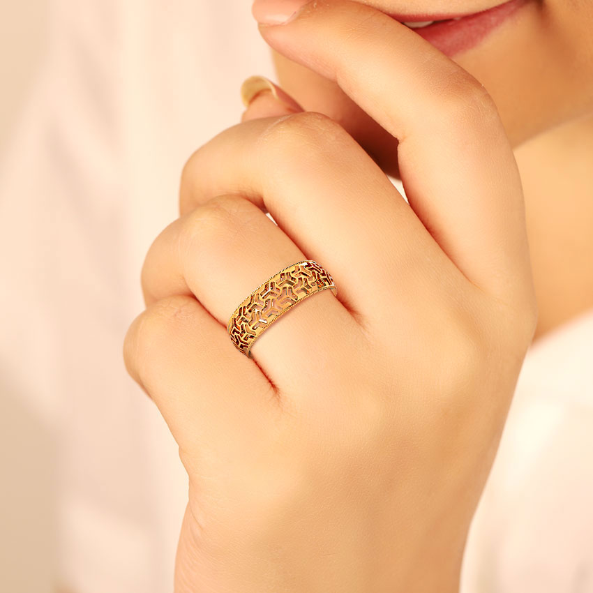 Aztec Cutout Gold Band Aztec Cutout Gold Band