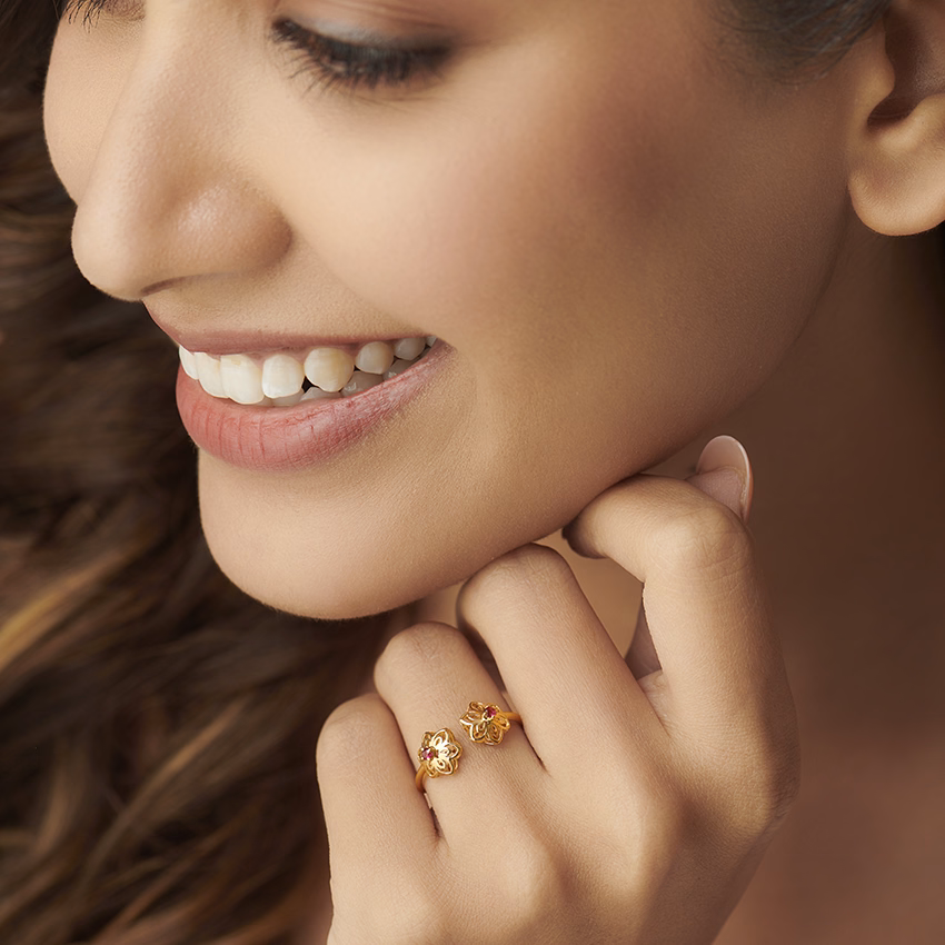 Gemstone Rings 14 Karat Yellow Gold Ira Cutout Gemstone Ring