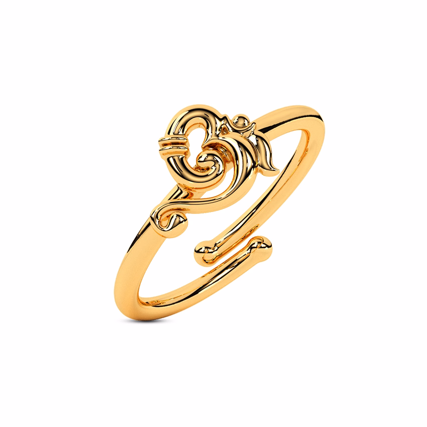 Gold Rings 18 Karat Yellow Gold Om Kids Gold Ring