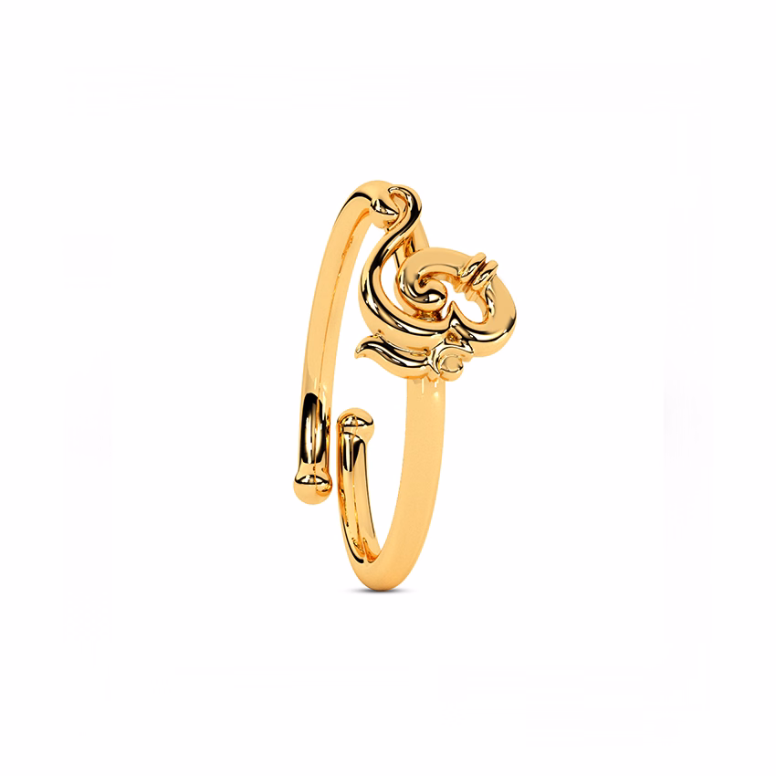 Gold Rings 18 Karat Yellow Gold Om Kids Gold Ring