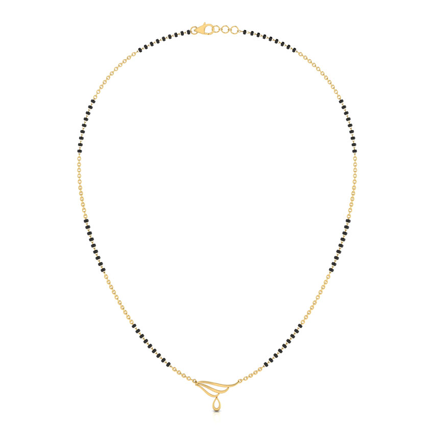 Gold Mangalsutra 22 Karat Yellow Gold Agnes Swirl Gold Mangalsutra