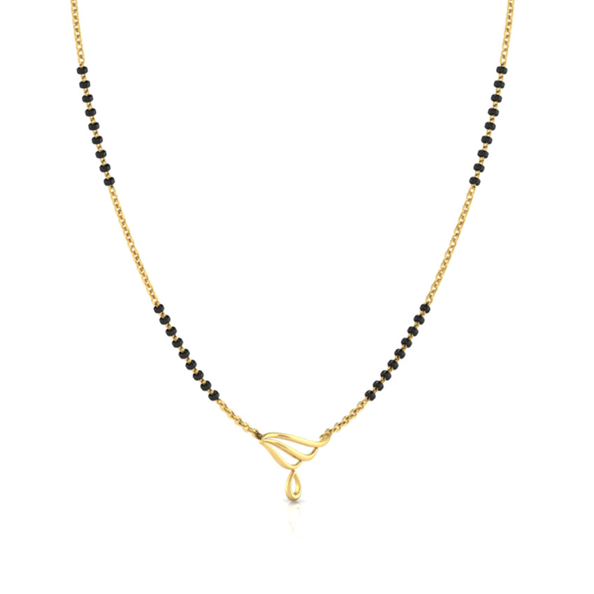 Gold Mangalsutra 22 Karat Yellow Gold Agnes Swirl Gold Mangalsutra