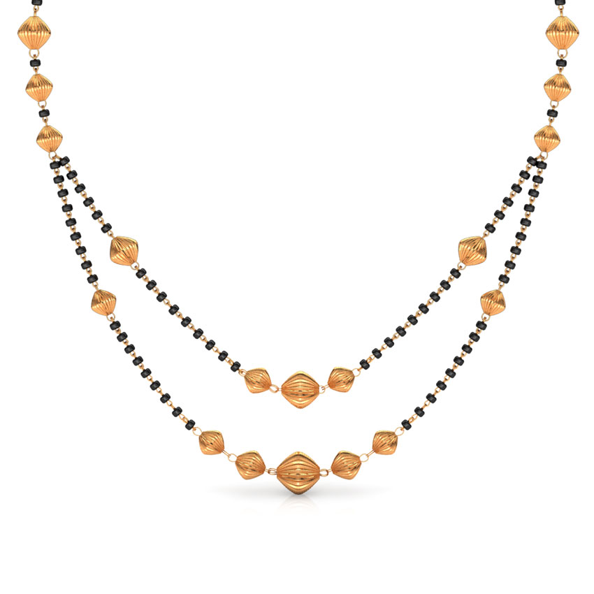 Awry Beads Gold Mangalsutra
