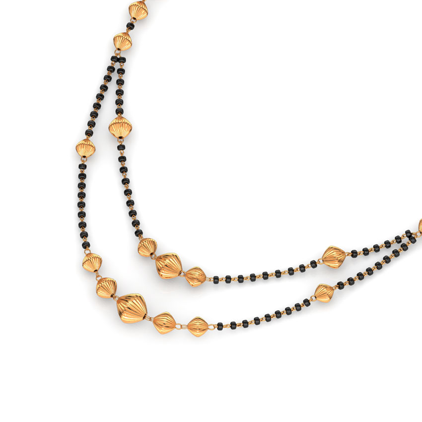 Awry Beads Gold Mangalsutra