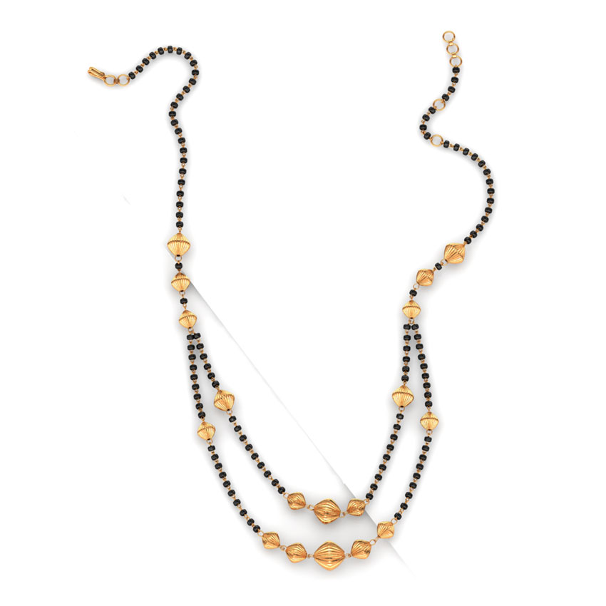 Awry Beads Gold Mangalsutra