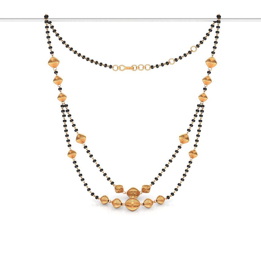 Awry Beads Gold Mangalsutra