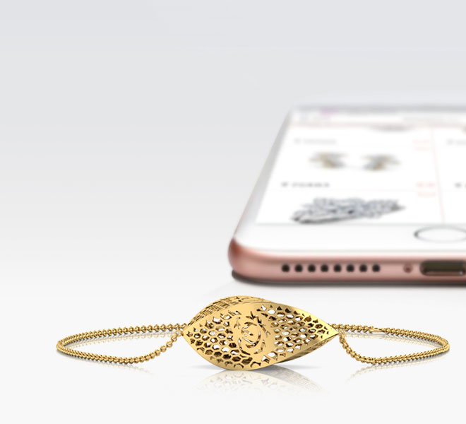 Rose Cage Chain Gold Bracelet
