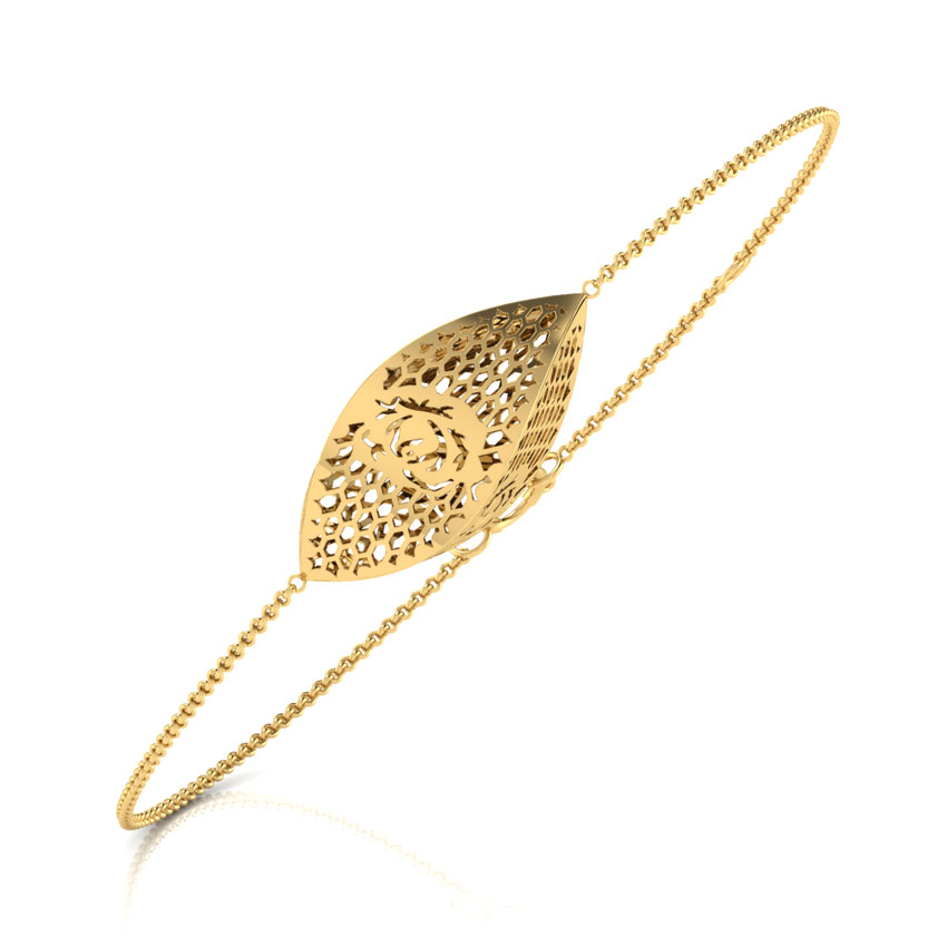 Rose Cage Chain Gold Bracelet