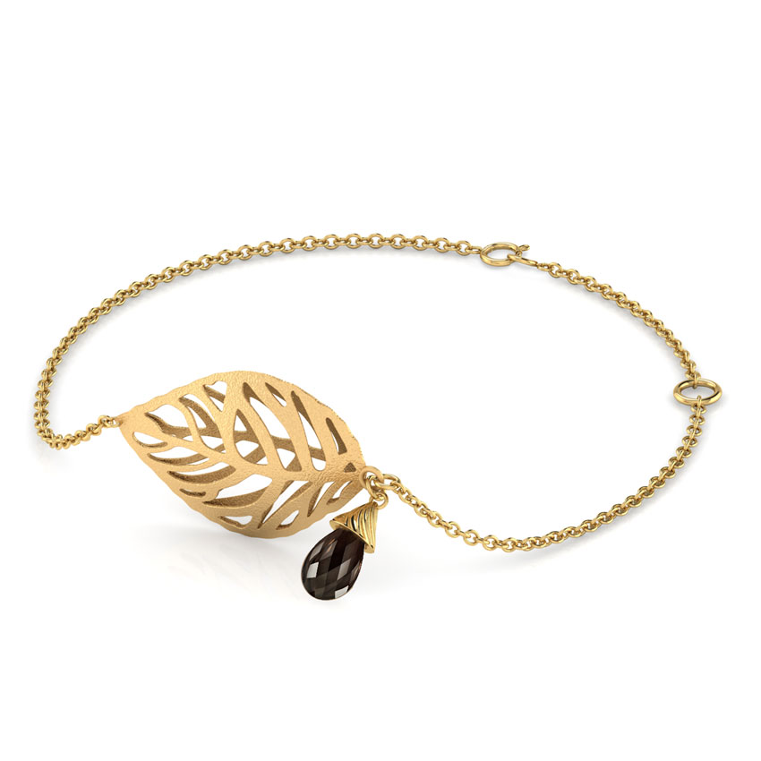 Gold Bracelets 18 Karat Yellow Gold Bethany Cutout Gemstone Bracelet