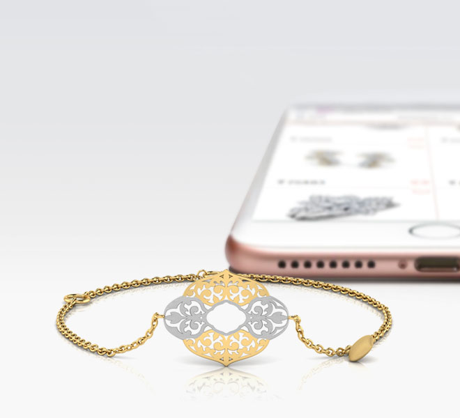 Gold Bracelets 18 Karat Yellow Gold Jaden Cutout Gold Bracelet