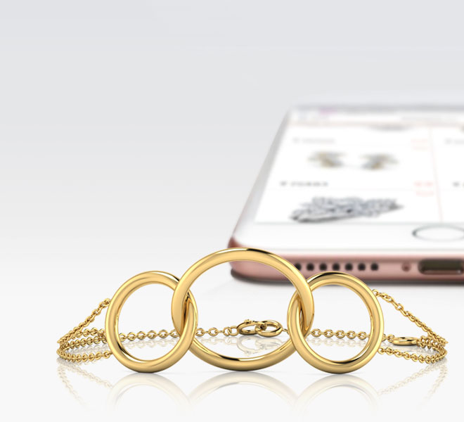 Gold Bracelets 18 Karat Yellow Gold Trinity 'O' Gold Bracelet