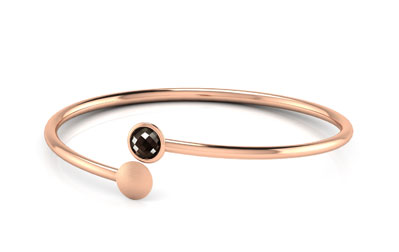 Gemstone Bracelets 18 Karat Rose Gold Ella Stamped Gemstone Bracelet