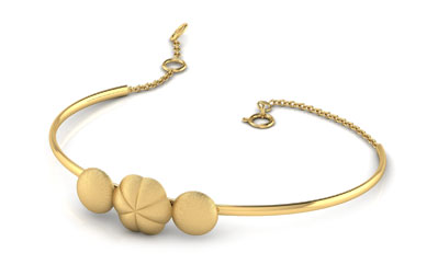 Gold Bracelets 18 Karat Yellow Gold Aria Geometric Gold Bracelet