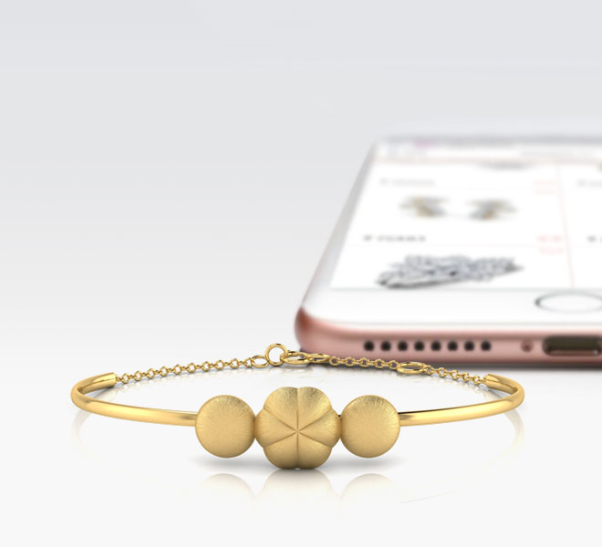 Aria Geometric Gold Bracelet