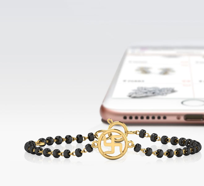 Swastik Baby Nazaria Gold Bracelet