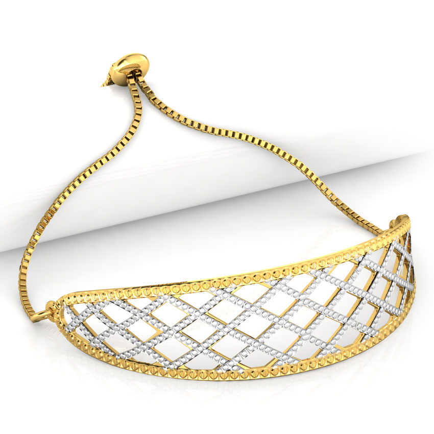 Mesh Cutout Gold Bracelet