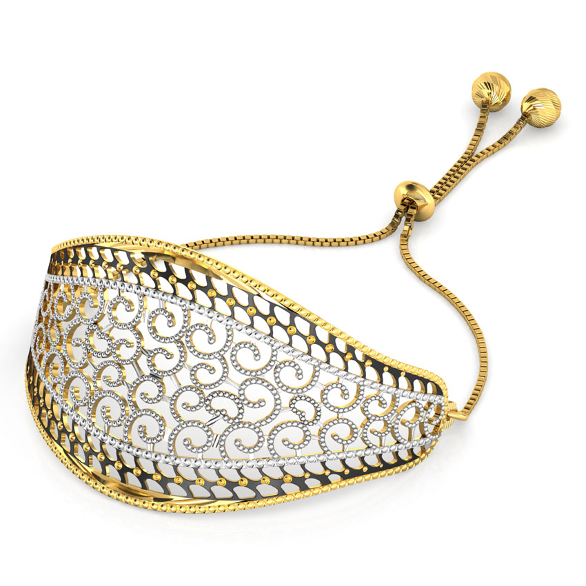 Scroll Filigree Gold Bracelet