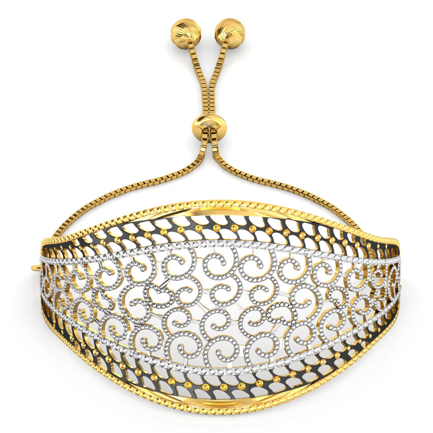 Scroll Filigree Gold Bracelet