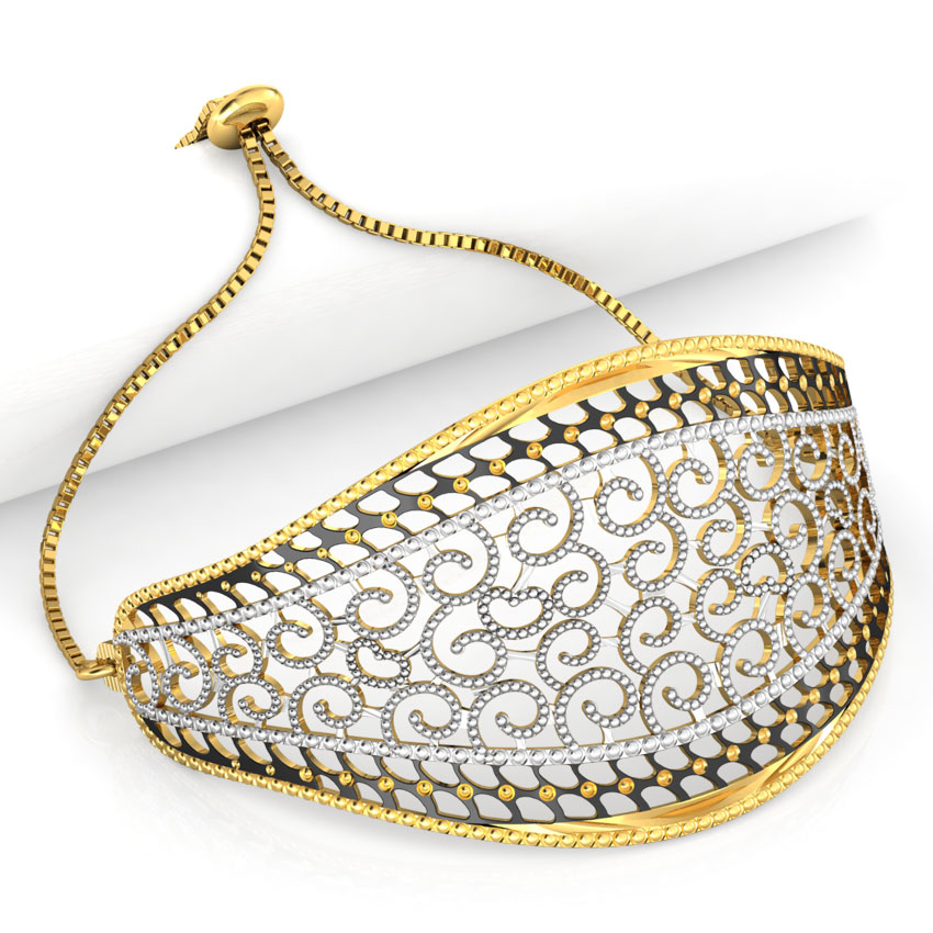 Scroll Filigree Gold Bracelet