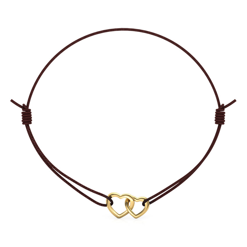 Entwined Heart Gold Bracelet