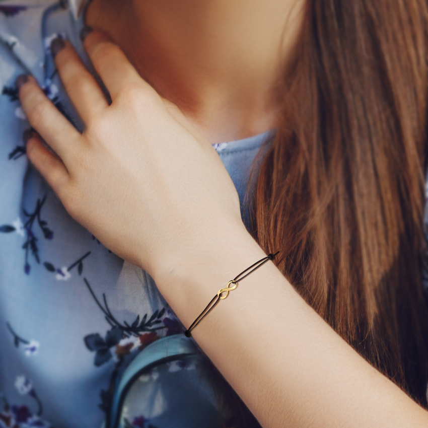Gold Bracelets 14 Karat Yellow Gold Infinity Knot Gold Bracelet