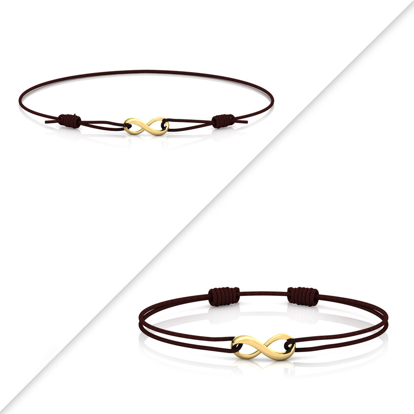 Gold Bracelets 14 Karat Yellow Gold Infinity Knot Gold Bracelet