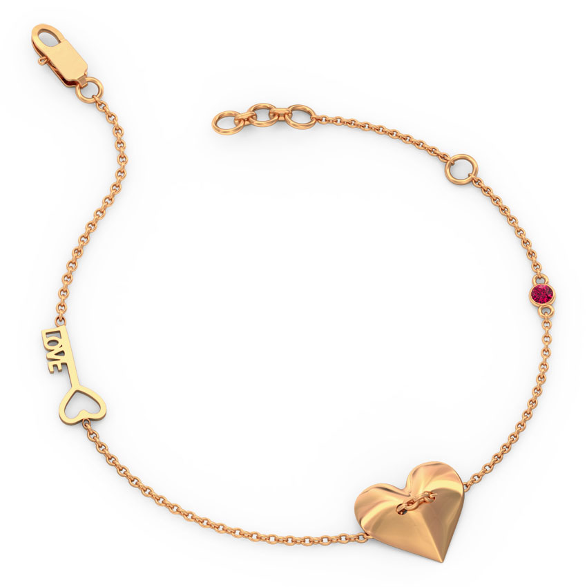 Cherish Love Lock Gemstone Bracelet