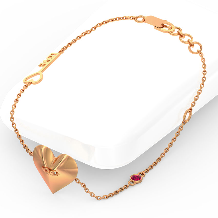 Cherish Love Lock Gemstone Bracelet