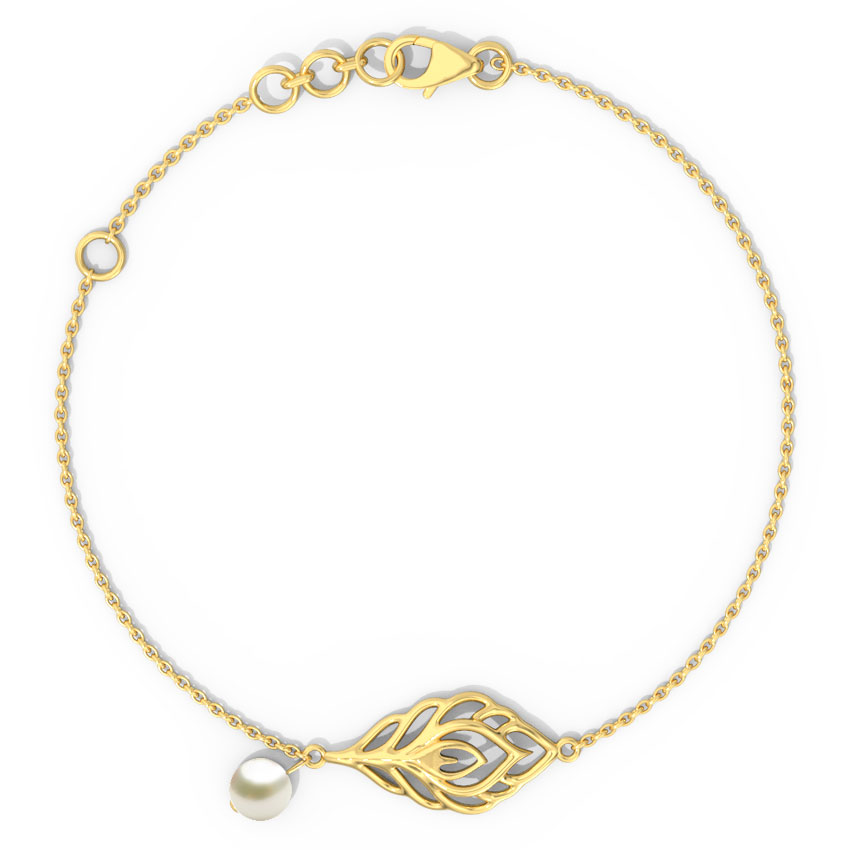 Feather Pearl Bracelet