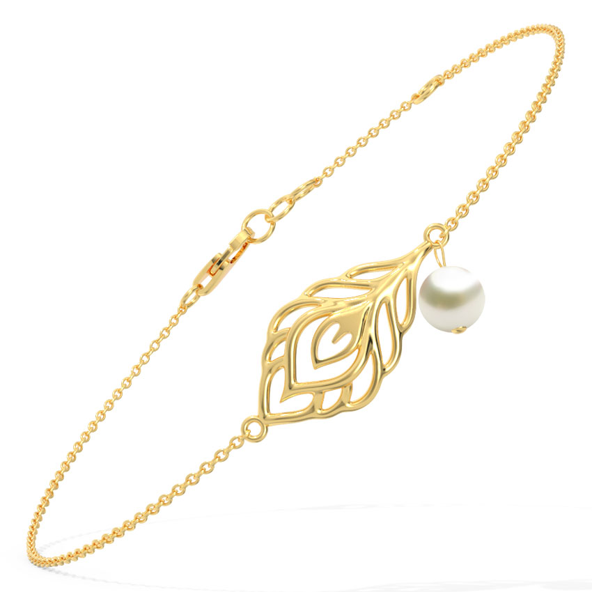 Feather Pearl Bracelet