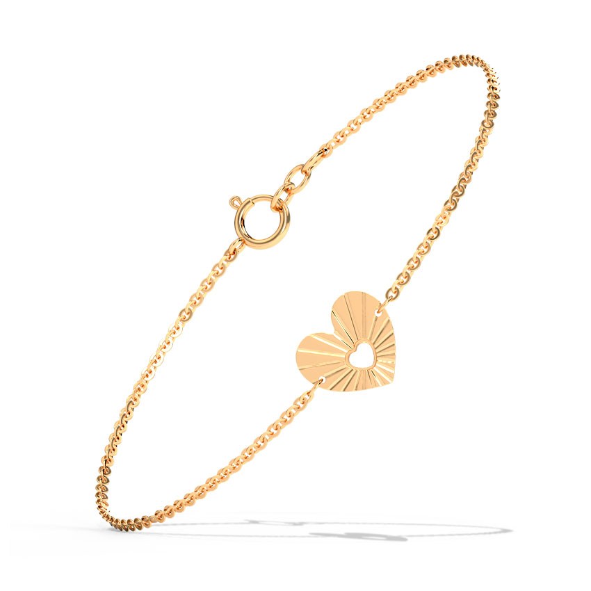 Gold Bracelets 14 Karat Rose Gold Forever Love Gold Bracelet