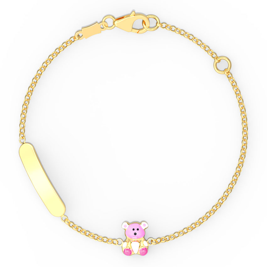 Teddy Personalised Kids' Gold Bracelet