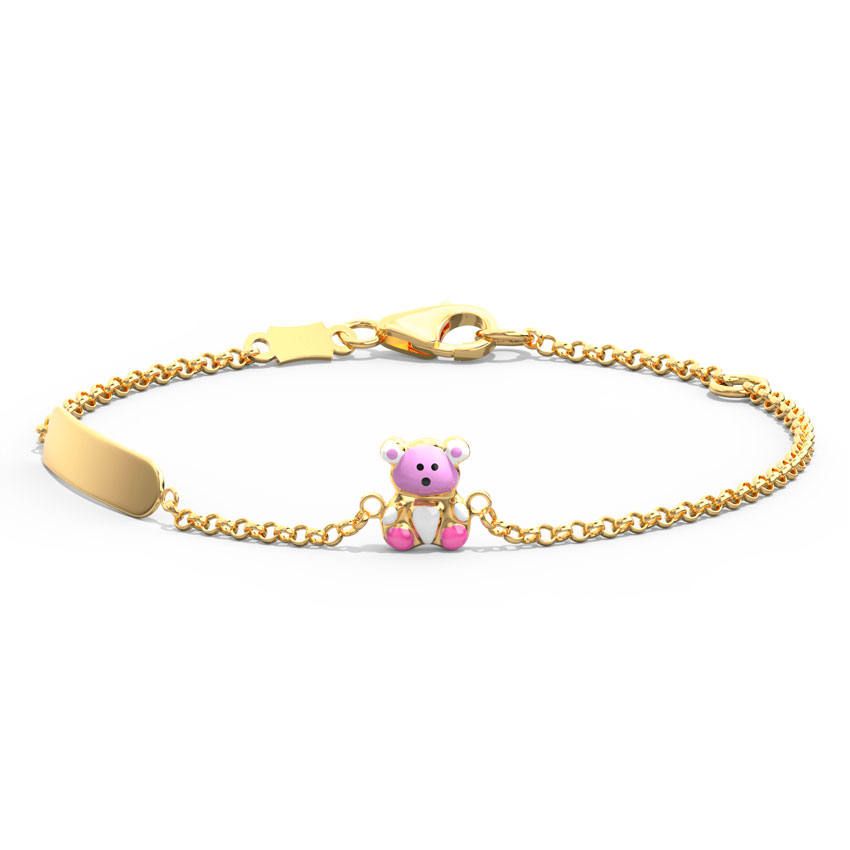 Teddy Personalised Kids' Gold Bracelet