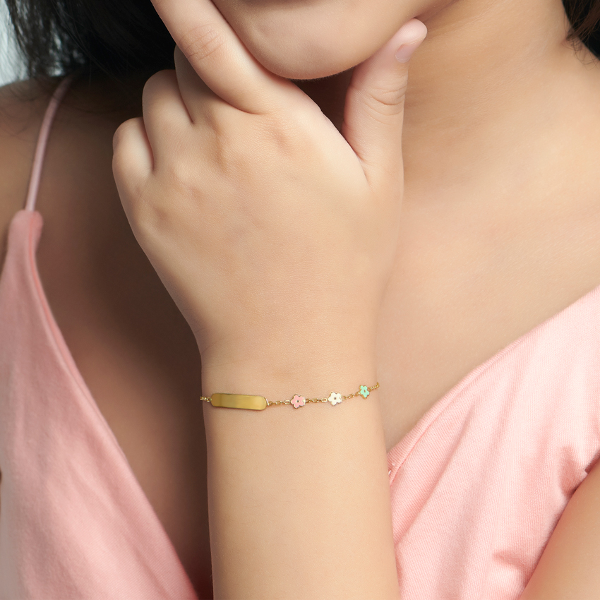 Floret Personalised Kids' Gold Bracelet Floret Personalised Kids' Gold Bracelet