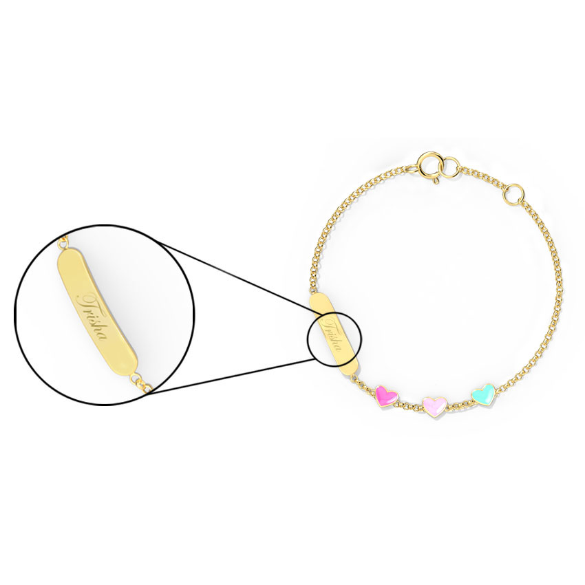Amor Personalised Kids' Gold Bracelet Amor Personalised Kids' Gold Bracelet