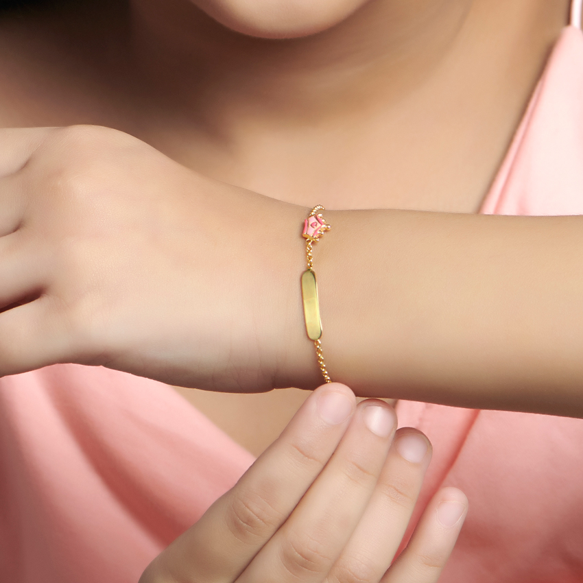 Tiara Personalised Kids' Gold Bracelet