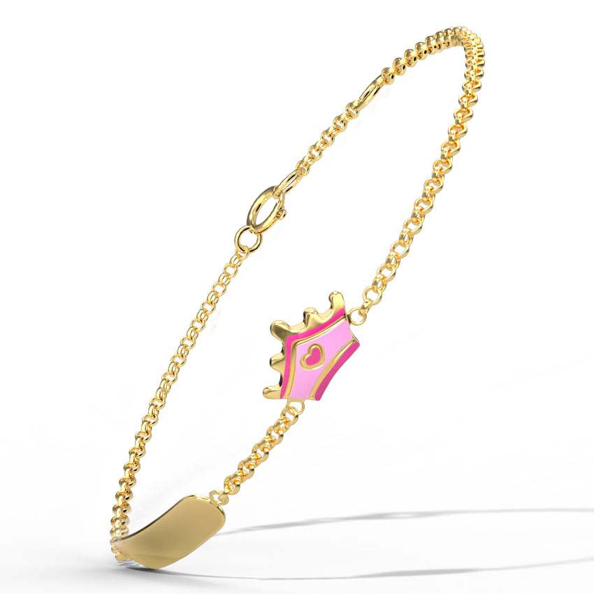Tiara Personalised Kids' Gold Bracelet
