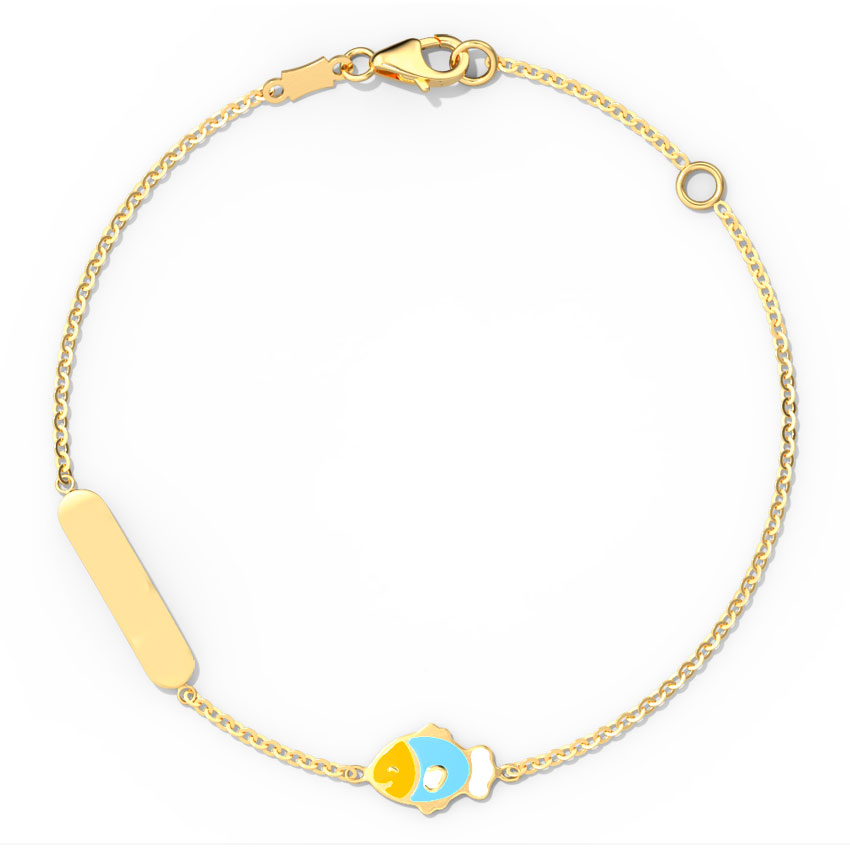 Bluefish Personalised Kids' Gold Bracelet