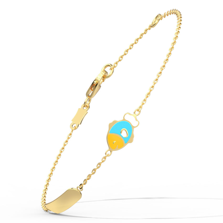 Bluefish Personalised Kids' Gold Bracelet